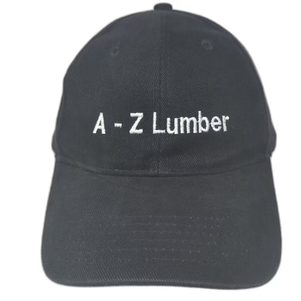 North End Baseball Cap Black White OS Slideback A-Z Lumber Do It Best Paints Hat